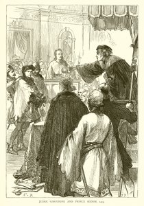 Soudce Gascoigne a princ Henry, 1413 od English School