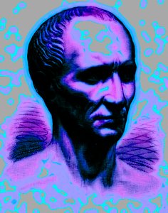 Julius Caesar, ilustrace z Cassells Illustrated Universal History od Edwarda Olliera, publikovaná v roce 1890 (digitálně vylepšený obrázek) od English School