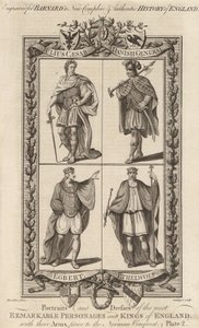 Julius Cesar, dánský generál, Egbert a Ethelwolf, ilustrace z 