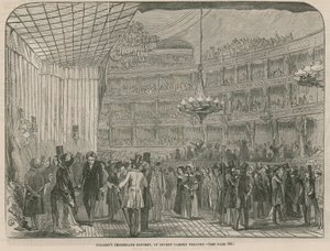 Juliens Promenade koncert v Covent Garden Theatre od English School