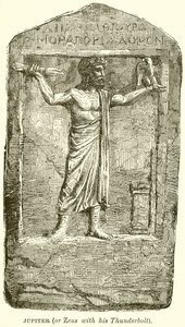 Jupiter (nebo Zeus se svým bleskem) od English School