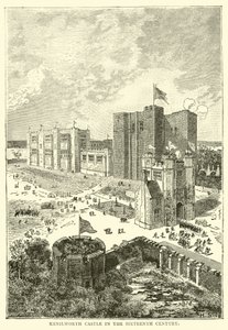 Hrad Kenilworth v šestnáctém století od English School