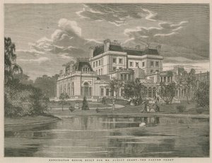 Kensington House, postavený pro pana Alberta Granta, přední zahrada od English School