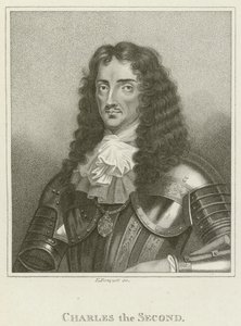 King Charles II (rytina) od English School