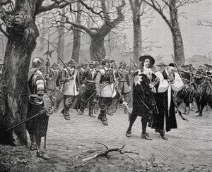 Král Karel I. (1600-49) na cestě k jeho popravě od English School
