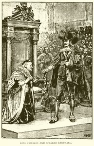 Král Charles a mluvčí Lenthall od English School