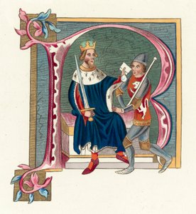 King Edward II (barevná rytina) od English School