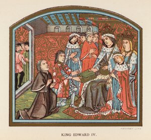 Král Eduard IV (barevná litografie) od English School