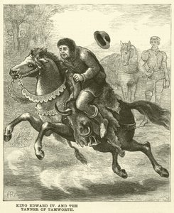 Král Eduard IV. a koželuh z Tamworthu (rytina) od English School