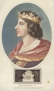 Anglický král Edward V. (barevná rytina) od English School