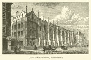 Škola krále Edwarda, Birmingham (rytina) od English School