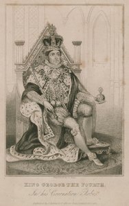 Král Jiří IV. ve svém korunovačním rouchu od English School