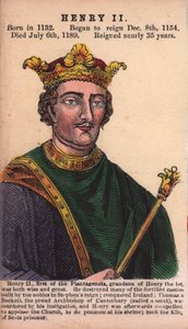 Král Jindřich II. (barevná rytina) od English School