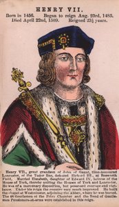 Král Jindřich VII. (barevná rytina) od English School