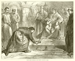 Král Jan před papežským legátem, 1213 od English School