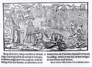 King Malcolm of Scotland Observes Agricultural Labour, 1586 od English School