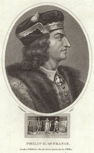 Francouzský král Filip II od English School