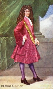Král Vilém III (barevná litografie) od English School