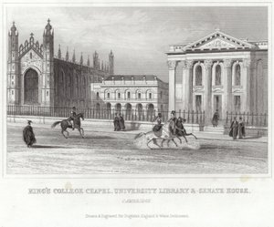 Kings College Chapel, Univerzitní knihovna a Senátní dům, Cambridge od English School