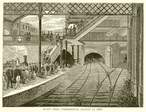 Stanice metra Kings Cross v roce 1868 od English School