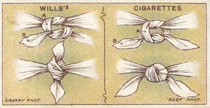 Knots, č. 6 ze série karet Willss Cigarettes First Aid, 1913 od English School