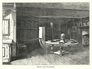 Knoxův obývací pokoj (rytina) od English School