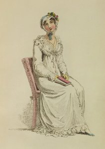Dámské ranní šaty, módní deska z Ackermanns Repository of Arts, 1815 od English School