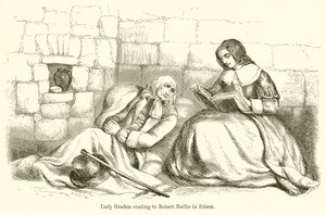 Lady Graden čte Robertu Bailliemu ve vězení od English School