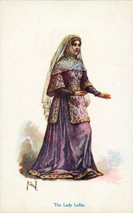 Lady Leflet (barevná litografie) od English School