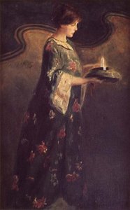 Dáma se svíčkou, kolem roku 1890 od English School