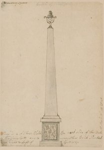 Lampa u Bedford House v Londýně, sundaná v roce 1799 od English School