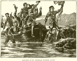 Přistání v St. Nicholas Harbor, Hayti od English School