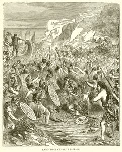 Přistání Caesara v Británii od English School