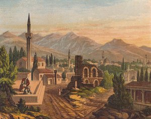 Krajina ve Svaté zemi (barevná litografie) od English School