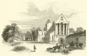 Lanercost Priory (rytina) od English School