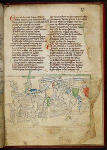 Lansdowne 782 f.27r Bitva mezi jízdními rytíři, z 