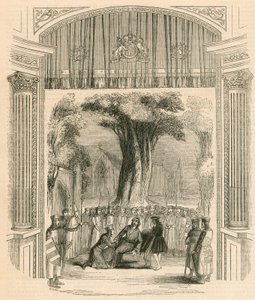 Poslední scéna ve hře King John, Drury Lane Theatre, London od English School