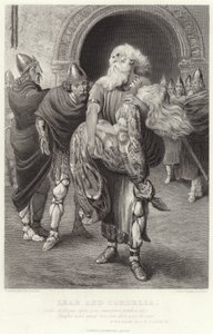 Lear a Cordelie, král Lear, dějství V, scéna III od English School
