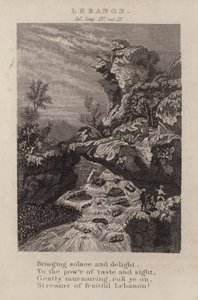 Libanon, Solomon Song IV, ver 15 (rytina) od English School