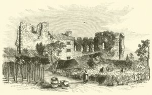 Leicester Abbey (rytina) od English School