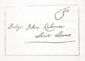 Dopis Daniela Boonea soudci Johnu Cobrenovi, originál ze dne 5. října 1809 (viz také 619584) od English School