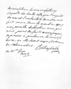 Dopis zaslaný lordem Bolingbrokem abbé Alari (litho) od English School
