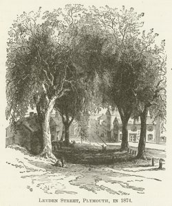 Leyden Street, Plymouth, v roce 1874 od English School