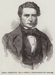 Poručík Cresswell, RN (rytina) od English School