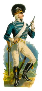 Lehký dragoun doby Jiřího III., 1761-1820 od English School