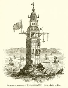 Maják postavený v Portsmouthu, 1665 od English School