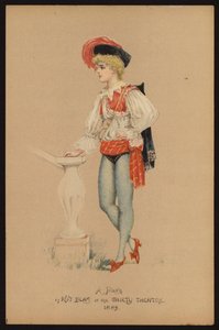 Lily Harold , anglická herečka (barva litho) od English School