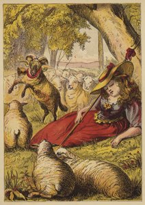 Little Bo-Peep (barevná rytina) od English School