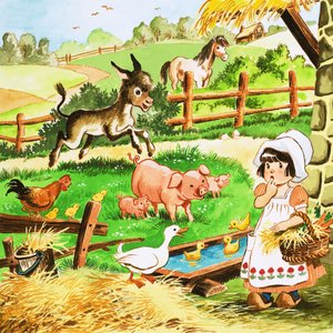 Malá holčička na farmě od English School