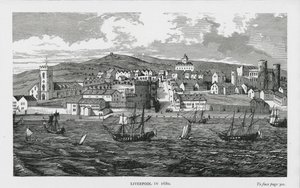 Liverpool v roce 1680 (rytina) od English School